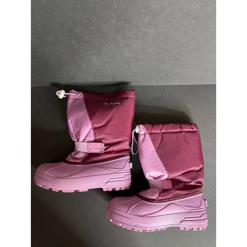 Columbia Big Kids Powderbug Plus Snow Winter Ski Boots Waterproof Purple Size 4